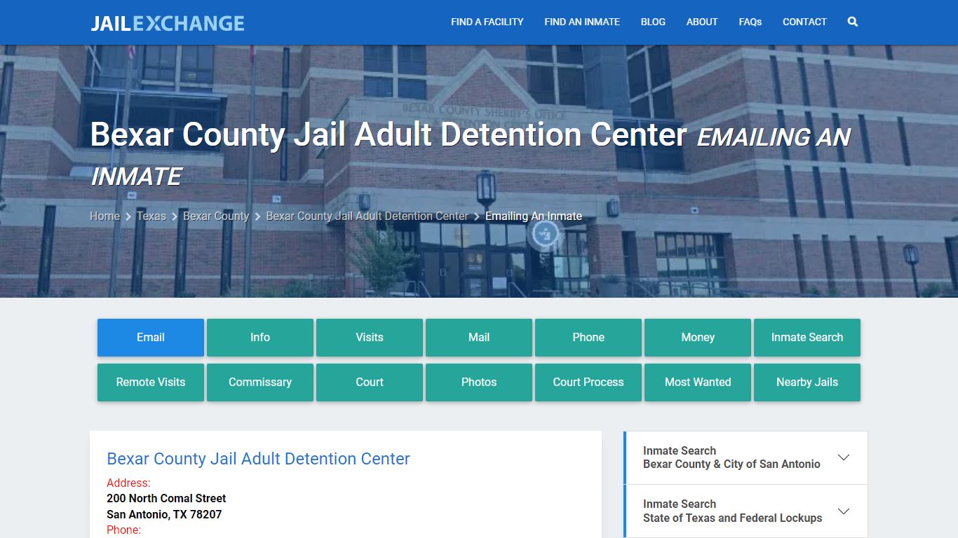 Bexar County Jail Adult Detention Center Emailing An Inmate